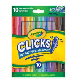 CRAYOLA - 10 MARQUEURS RETRACTABLES CLICKS